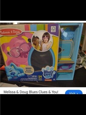 Melissa & Doug Blue's Clues & You! Wooden Dress-Up Set - Blue, Pink, Yellow